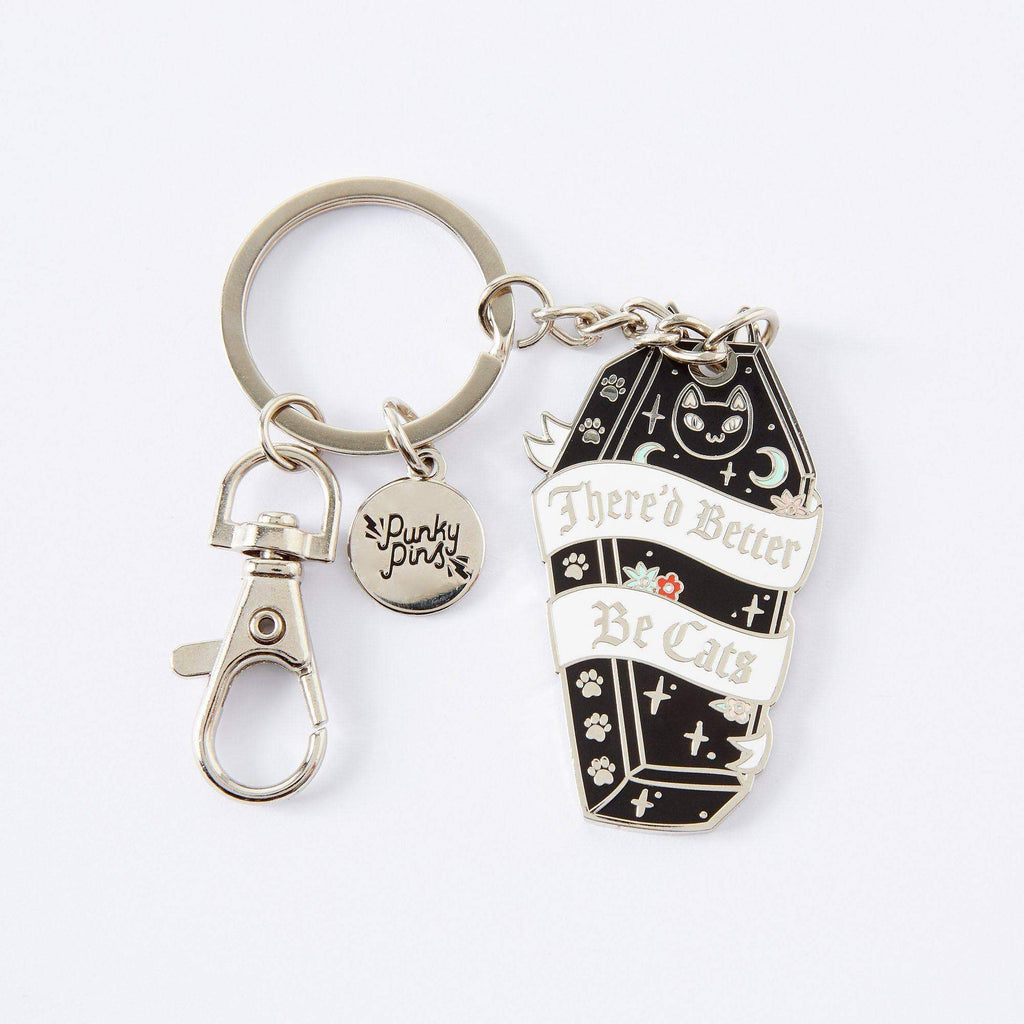 There'd Better Be Cats Enamel Keyring