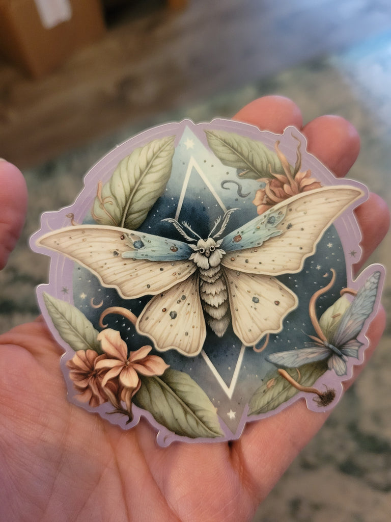 Moth Sticker - Violet