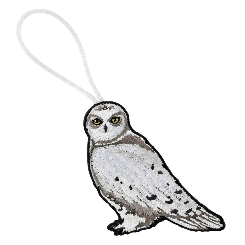 Snowy Owl Ornament - Embroidered