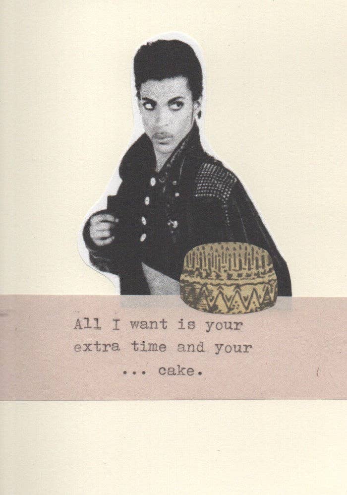 Extra Time And Your Cake Prince Birthday Card