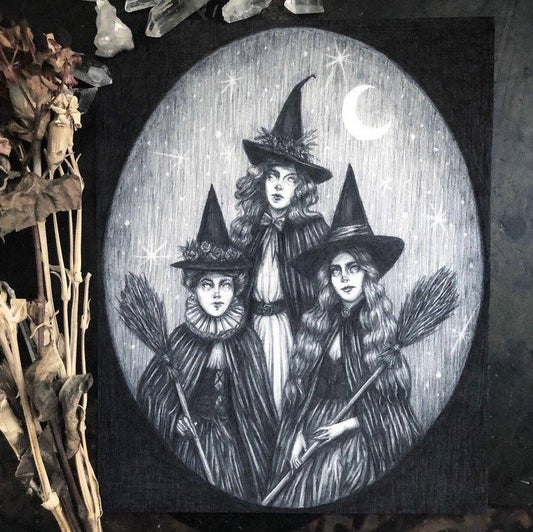 Toil and Trouble Fine Art Print - Witch Coven 8x10"