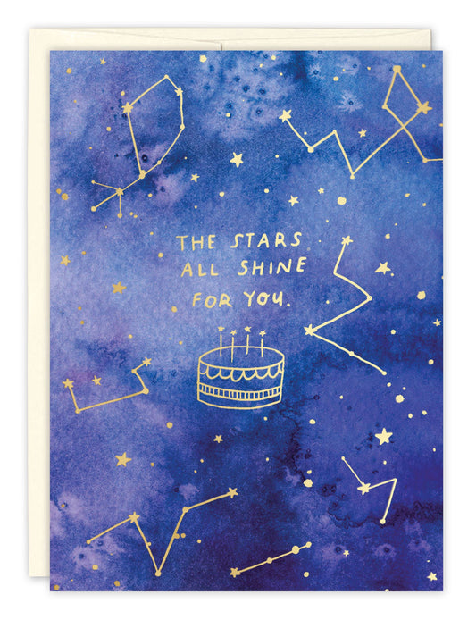 Stars Shine For You Birthday Card