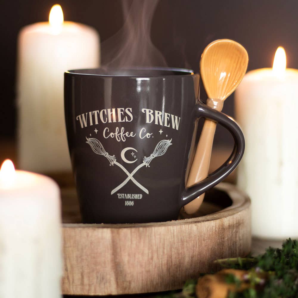 Witches Brew Coffee Co.  Mug and Spoon Set