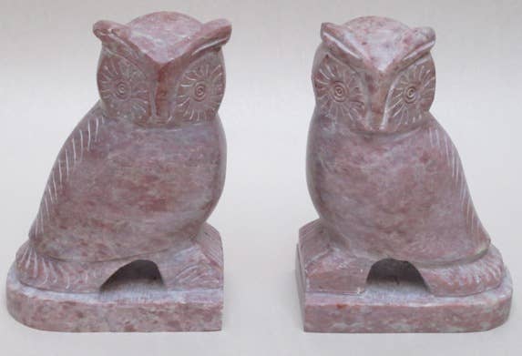 Owl Bookends Set Owl - Soapstone