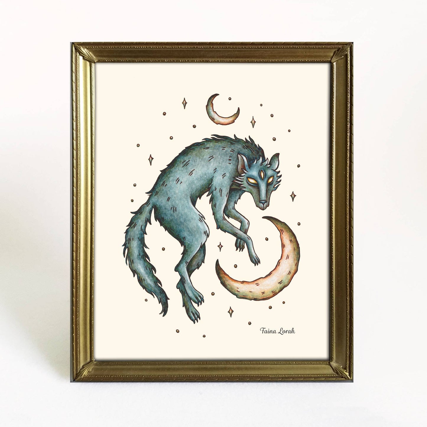 8" x 10" The Wolf Moon Art Print