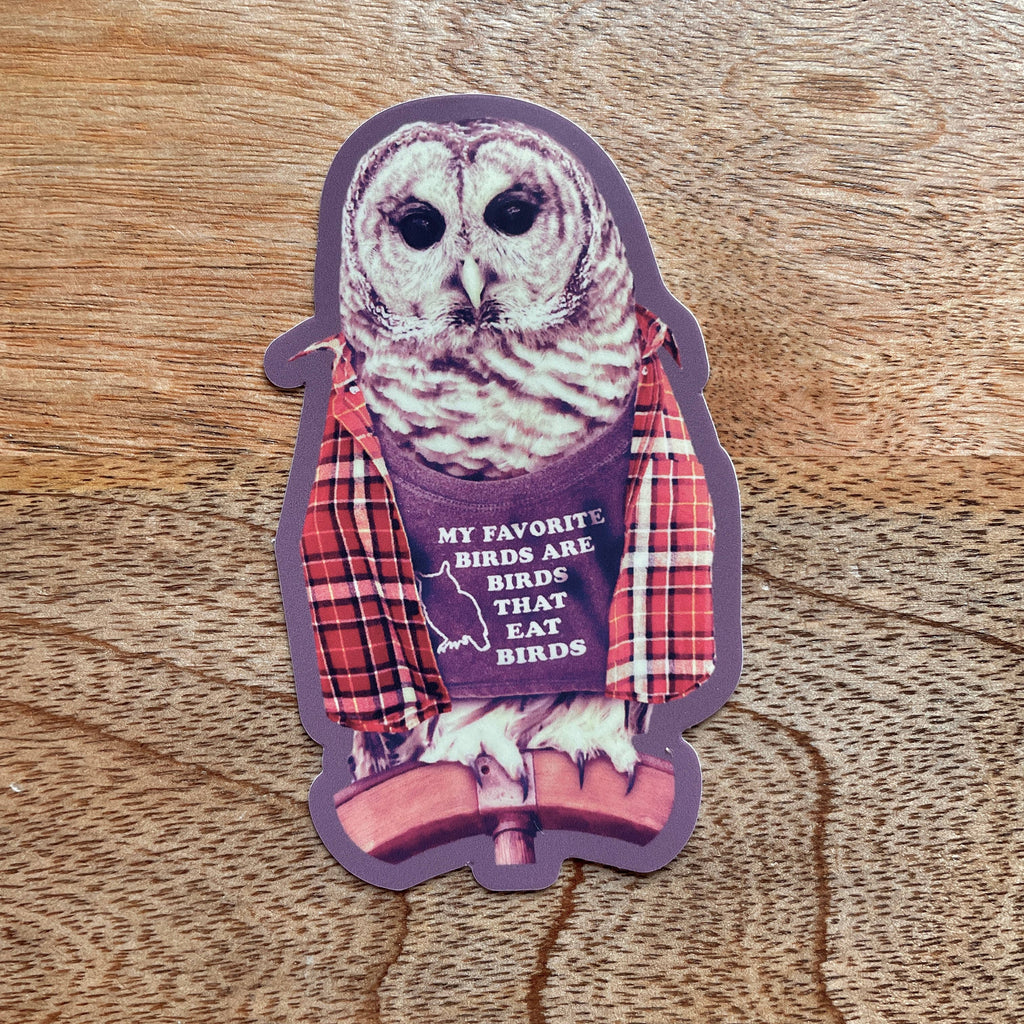 Barred Owl funny sticker