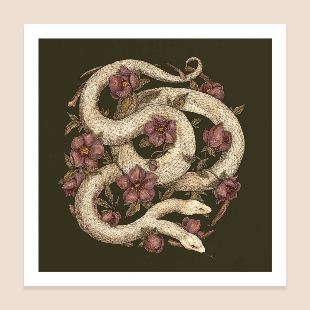 Two-Headed Snake Print: 8” x 8”