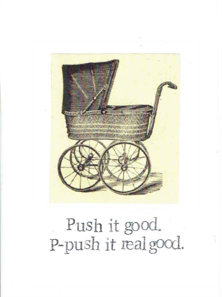 Push It Good Funny Baby Shower Card