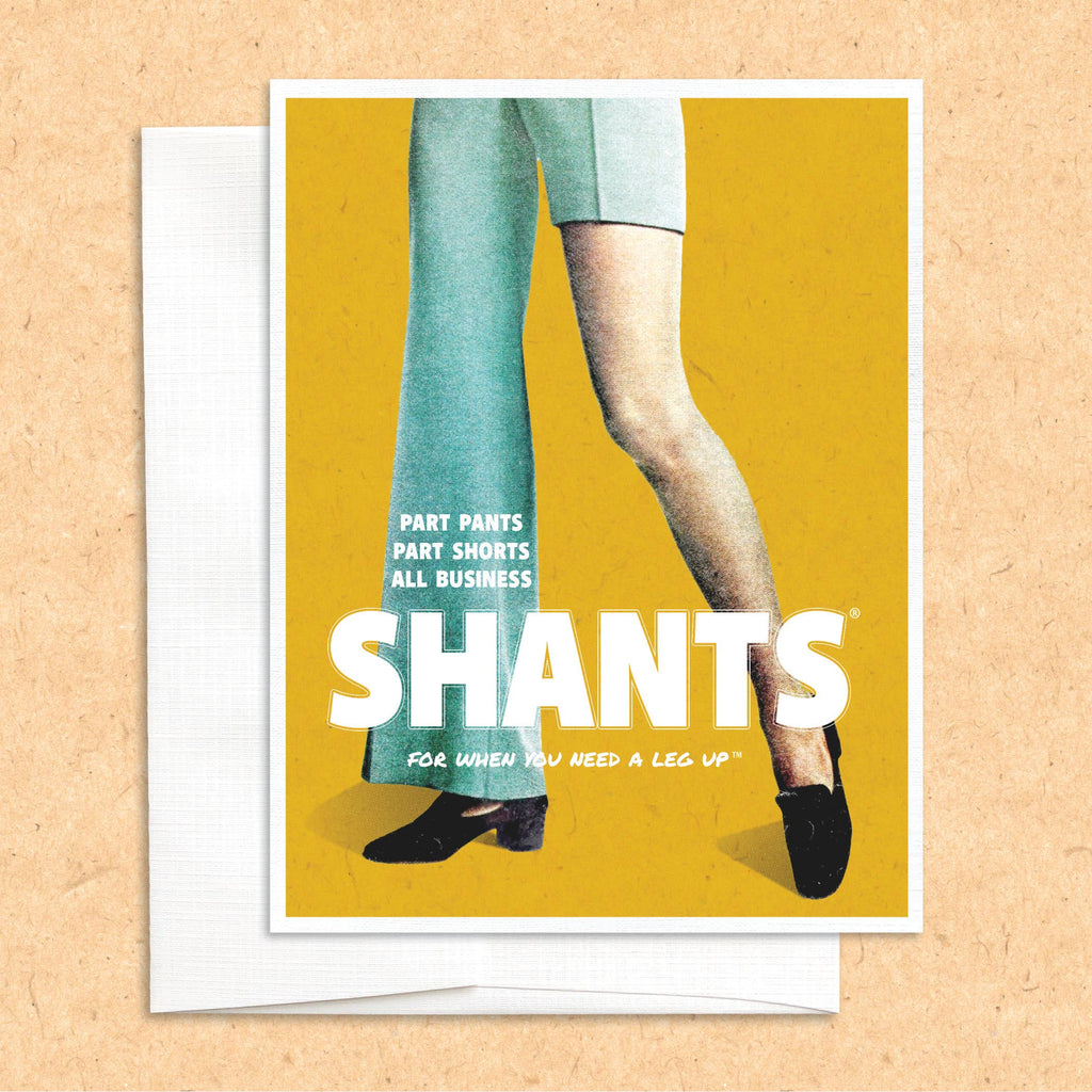 Shants funny quirky greeting card