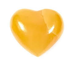 Orange Calcite Puffed Heart