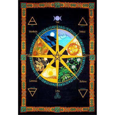 Tapestry Altar Cloth - Sabbat Wheel of the Year