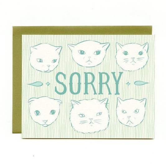 Sorry Cats Sympathy Card