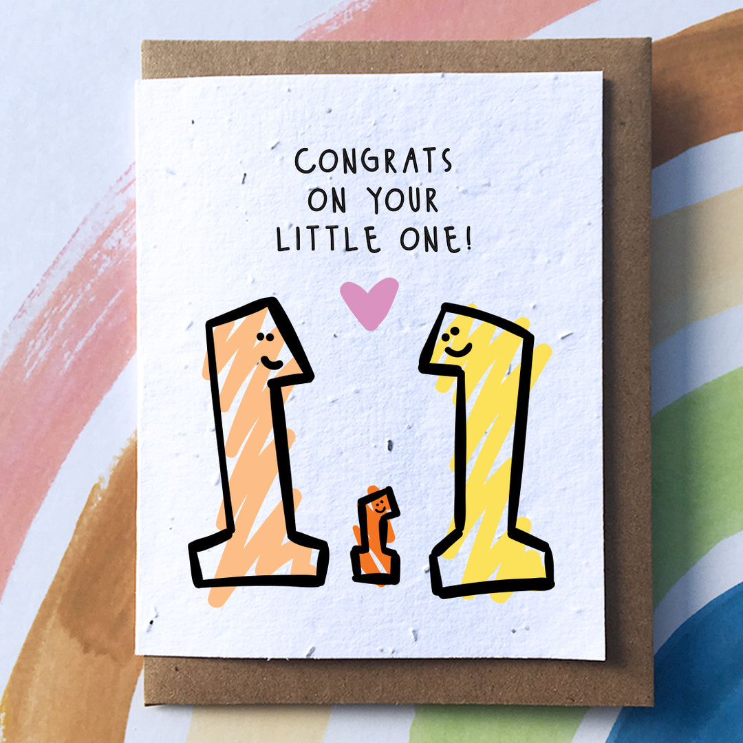 Congrats Little One Seed Paper Greeting Card