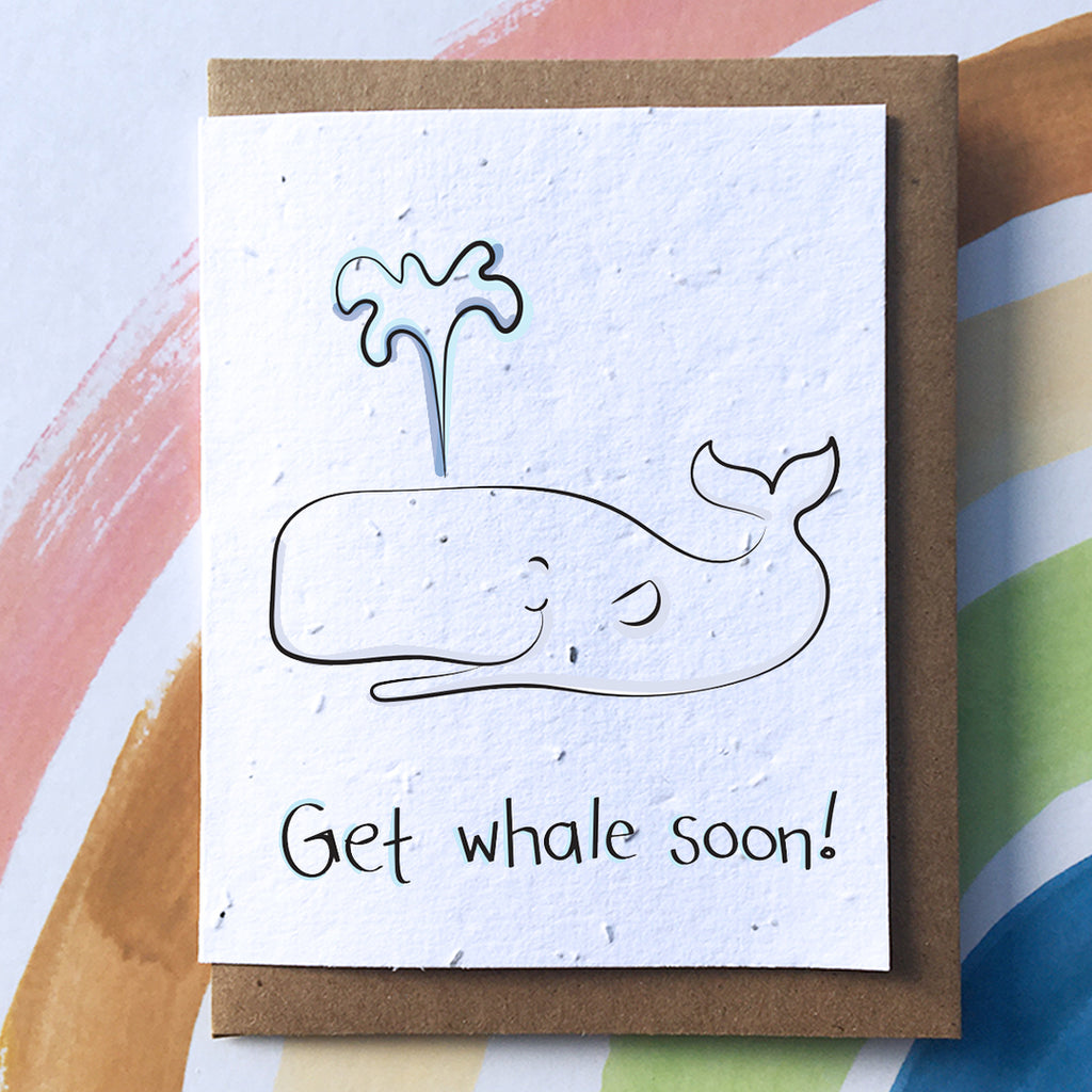 Get Whale Soon Seed Paper Greeting Card