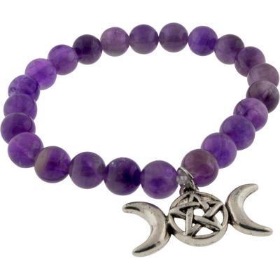 Amethyst Triple Moon Bracelet