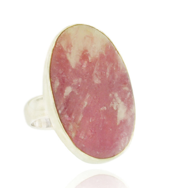 Sterling Silver Oval Pink Tourmaline Ring