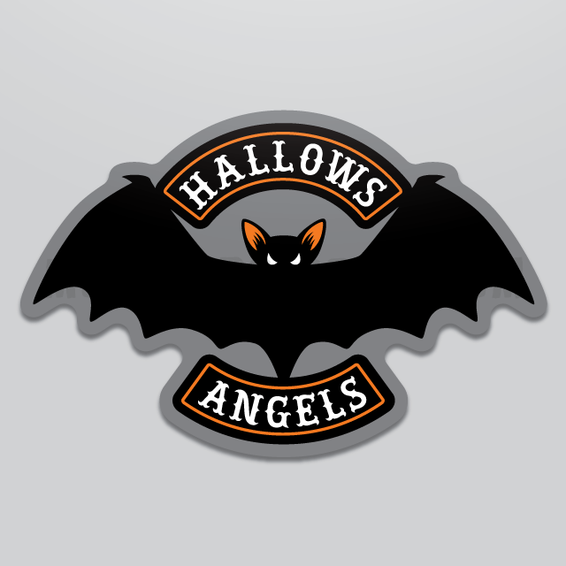 Hallows Angels Vampire Bat Sticker