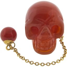 Skull Pendulum - Carnelian