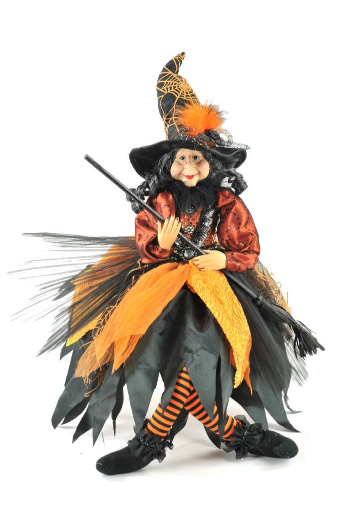 Orange Sitting Witch