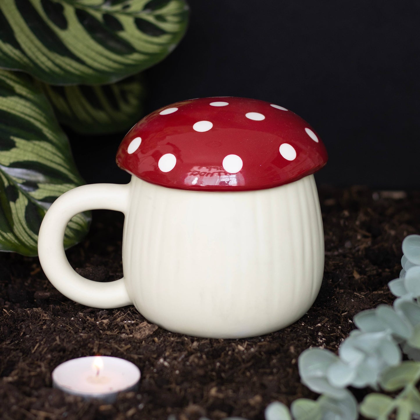 Mushroom Mug with Lid