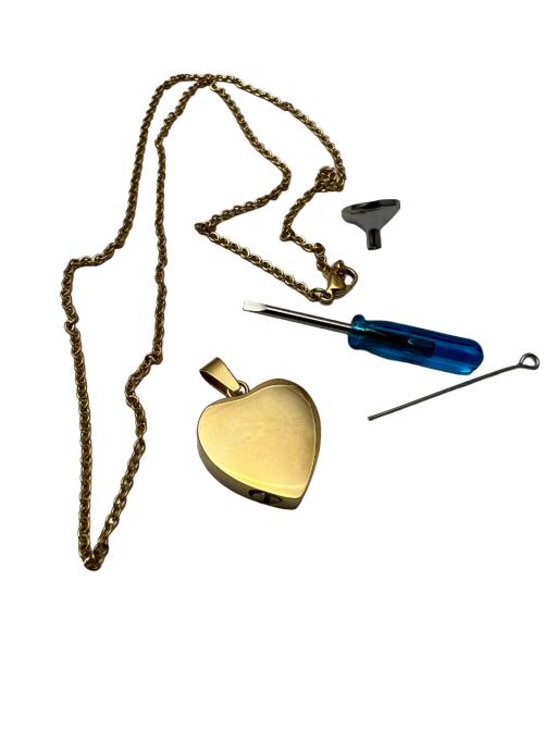 Memorial Keepsake Necklace - Gold Heart