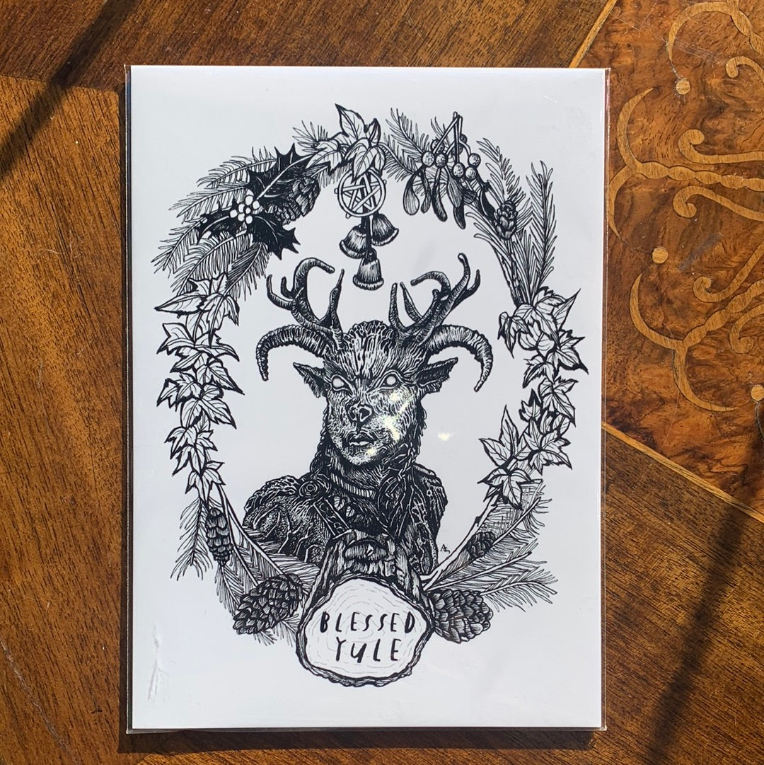 Occult Inks - Blessed Yule Art Print