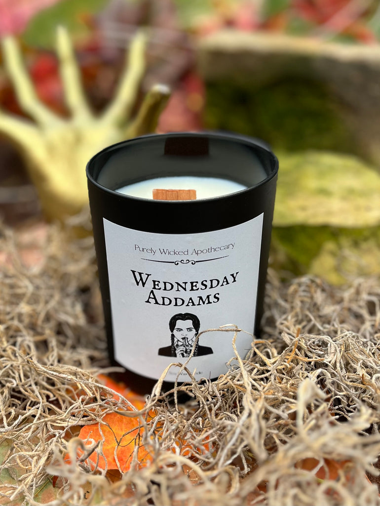 Wednesday Adams Luxury Wooden Wick Soy Wax Candle