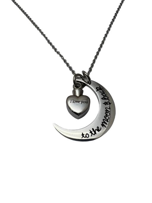 Memorial Urn Necklace - To the Moon and Back