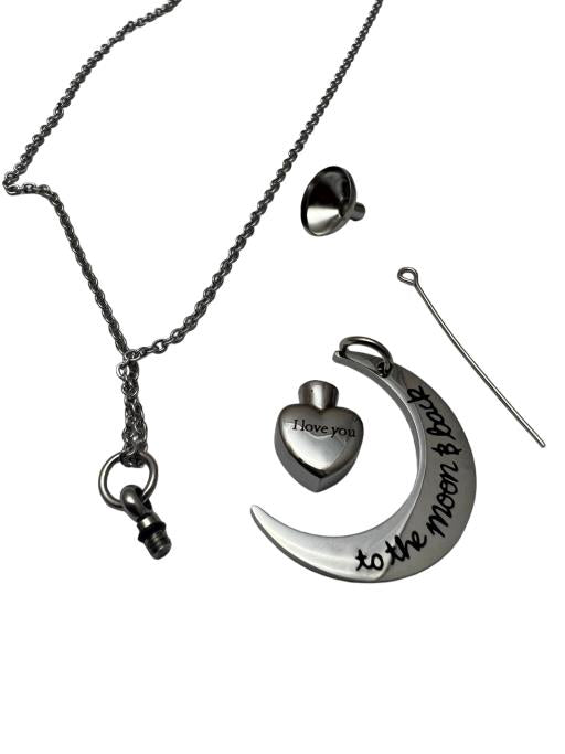 Memorial Urn Necklace - To the Moon and Back