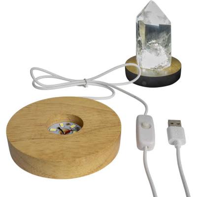 Wood LED Light Base