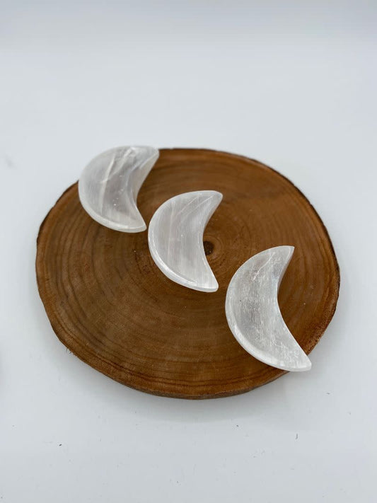 Selenite Moon Plate