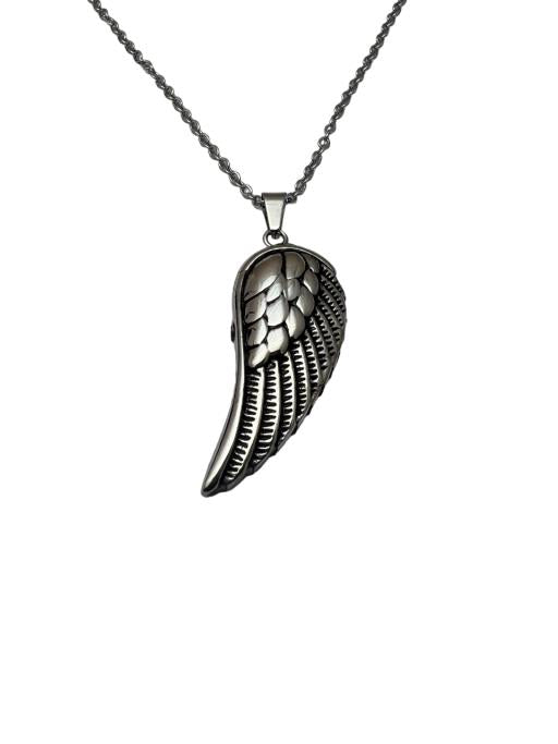 Memorial Urn Pendant Necklace - Angel Wing